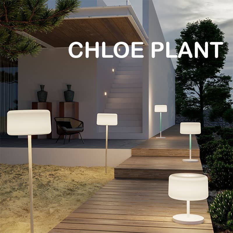 Lampadaire solaire rechargeable à poser ou à planter - CHLOE PLANT - Newgarden Lampadaire solaire rechargeable à poser ou à planter - CHLOE PLANT - Newgarden